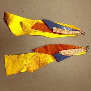 Handmade unique leather earrings - NEW